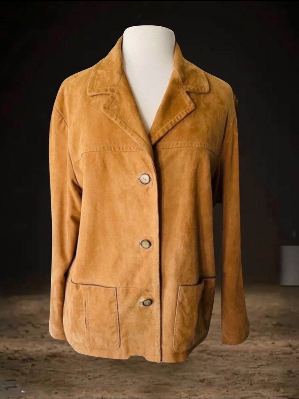 GOLDEN BEAR SPORTSWEAR CAMEL SUEDE JACKET SIZE MEDIUM